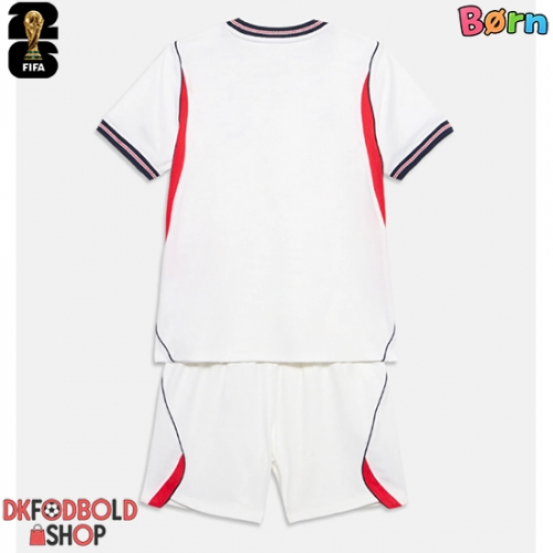 England Hjemmebanesæt Børn VM 2026 Kort ærmer (+ korte bukser)